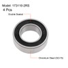 sourcing map 173110-2RS Deep Groove Ball Bearings 17mm x 31mm