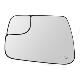 Left Driver Side Heated Convex Mirror Glass Replacement For 2019 2020 2021 Dodge Ram 1500 - Power Heated, with Backing Plate, Replace 68402036AA 68402037AA