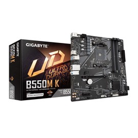 GIGABYTE B550M K (AM4/ AMD/ B550/ Micro-ATX/Dual M.2/ SATA 6Gb/s/USB 3.2 Gen 1/ Realtek GbE LAN/PCIe 4.0/ Motherboard) (Renewed)