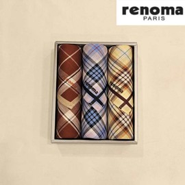Renoma 대구백화점 레노마남녀3매 선염 손수건 세트(RDO132번) Daegu Department Store Renoma Unisex 3-Piece Dyed Handkerchief Set (RDO132)