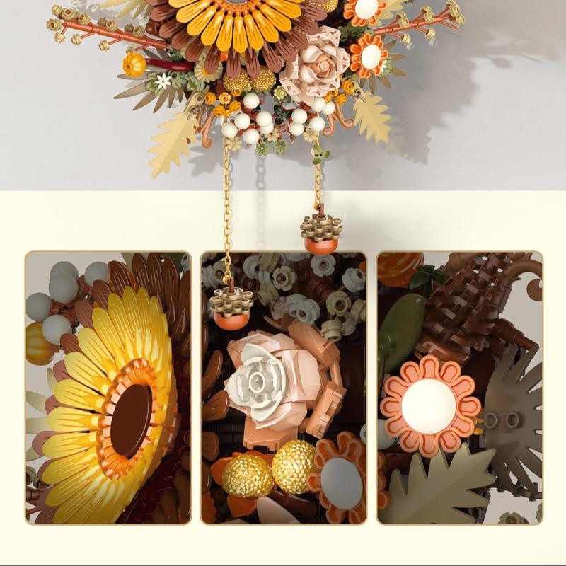 Flower Building Blocks (800pcs/set), Creative Flower Building Blocks, Home Decoration