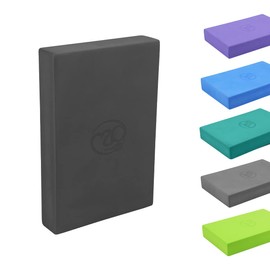Yoga-Mad EVA Yoga Block, High Density Non Slip Block for Yoga, Pilates and Home Workouts, 30cm x 20cm x 5cm
