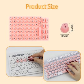 Raised Keyboard Stickers for Long Nails Typing and Gaming - Reusable Sticky Keyboard Covers with Jelly Glue - Wet and Dry Towel Tweezers. Letter, Number and Symbol Silicone Key Covers (70 pcs)