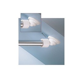 Kleine Wolke Angled wall mount Sloped Walls and matching Kleine Wolke Spring Rod - .98in / 25mm Diameter (White, Stall Width/29.5-49.2 in/75-125 cm)