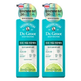 Dr. Groot Scalp Solution Scalp Dandruff Care Head Odor Removal Shampoo Fresh Citrus Fragrance, 700ml, 2 Pieces / 닥터그루트 스칼프 솔루션 두피비듬케어 정수리 냄새 제거 샴푸 프레시 시트러스향, 700ml, 2개