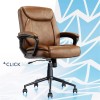 Click365 Transform 1.0 Ergonomic Mid Back Desk Chair Bonded Leather