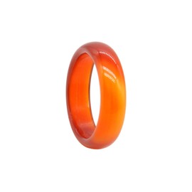 2Pcs 6mm Red Carnelian Crystal Rings for Women Girls Natural Agate Carnelian Gemstone Stackable Plain Band Ring(Size 6 7 8 9 10) (Red7)