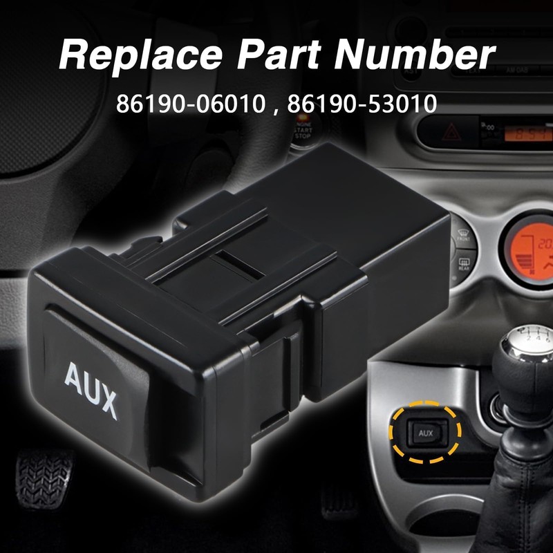 EVRBUL Aux Port Input Auxiliary Jack Adapter Compatible with Toyota