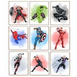 Superhero Wall Poster - For Superhero Fans - 8 x 10 inch - HD Prints - Unframed (9)