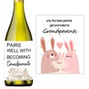 6pcs Pregnancy Announcement Grandparents Wine Labels + 6pcs Cute Grandparents
