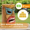 qzzwbbtc Tiki Head Solar Statue Light for Garden Decor and