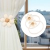 DEFIYEAR 2PCS Magnetic Curtain Tie Backs, Flower Shaped Curtain Binding
