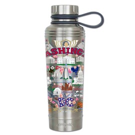 Catstudio Washington DC Stainless Steel Water Bottle | BPA Free Triple Wall Insulation with Non Slip Bottom | Great for Running, Hiking, Sports, & Travel