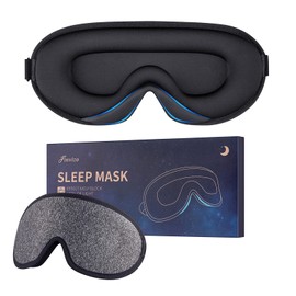 Sleep Mask Eye Mask for Women Men Silk Soft Foam Comfortable Sleeping Mask Eye Cover Blindfold at Night Block Out Light for Travel Yoga Nap, Grey