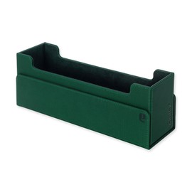 Vault X Exo-Tec Card Box 450+ Storage with Detachable Magnetic Lid, Dividers & Foam Fillers to Organize Deck Boxes, Toploaders, TCG/CCG & Sports Cards (Green)