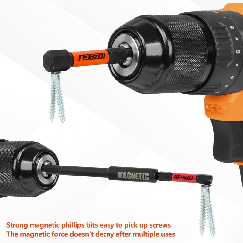LOZAGU 21-Piece Hex Head Allen Wrench Drill Bit Set, Metric