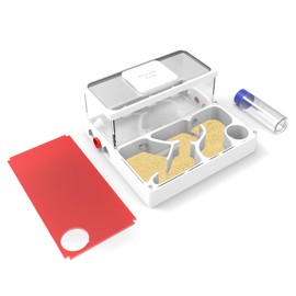 PioneerAnts Ant Farms with Yellow Sand and Tool Kit-Transparent Ant Farm for Adults 3D Printed Ant Nest Workshop Castle Ant Garden for Live Ants and Queen (Model-B)