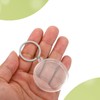 PATIKIL 2PCS Plastic Coin Holder Keychain Round Coin Case Keyring