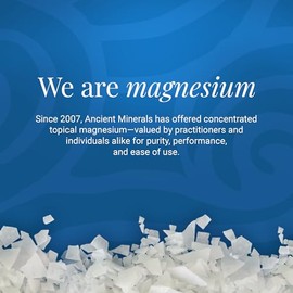 Ancient Minerals - Escamas de baño de magnesio de cloruro de zechstein puro y genuino, bolsa de suplemento de magnesio resellable que superará a las s
