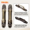 Mgoodoo 2Pcs Antique Bronze Cabinet Handles,Vintage Cabinet Handles Cupboard Handle
