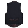 Barry.Wang Mens Victorian Vest Tailored Collar Red Black Paisley Steampunk