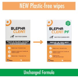 60 x BlephacleanPF Daily Eyelid Wipes - Gentle Cleansing for the eyelids and skin around the eyes | Suitable for Babies (over 3 months old) children & adults | 20 Sterile Plastic-Free Wipes x 3 packs