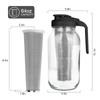 Cold Brew Coffee Maker,64 oz Mason Jar Pitcher with Stainless