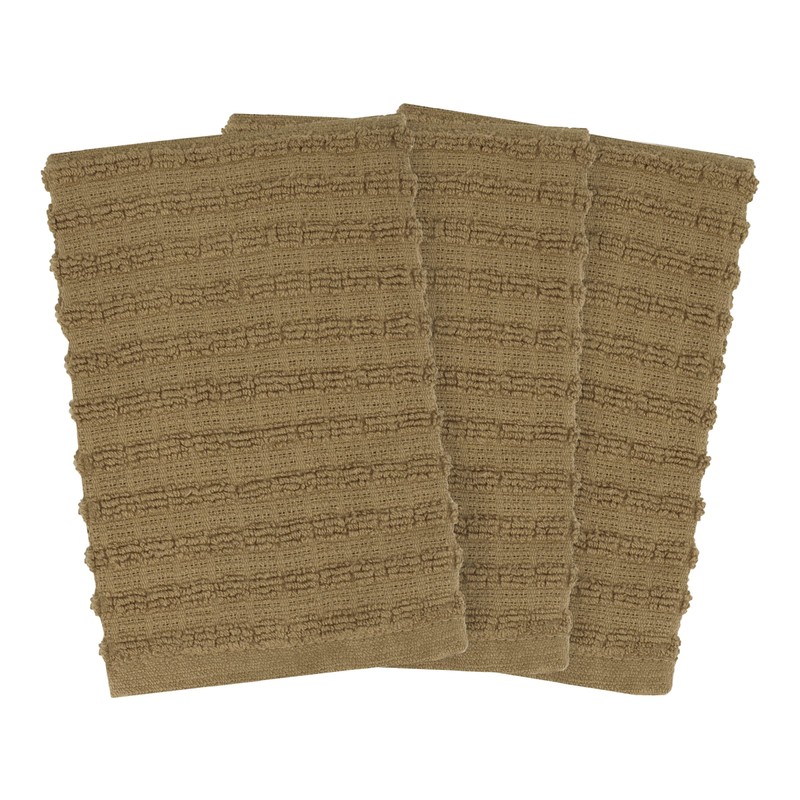 Ritz 22961 Royale Collection Dish Cloth Set, 3-Piece, Mocha