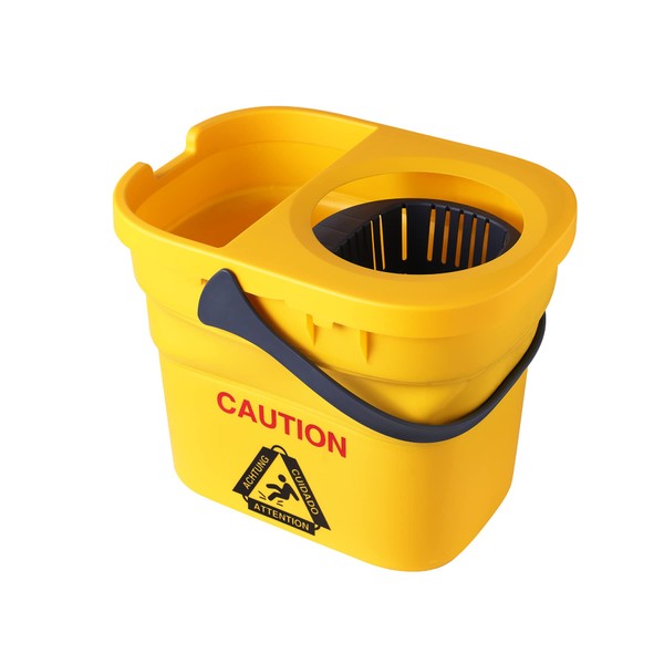 Yocada Commercial Mop Bucket with Wringer Portable Collapsible Plastic Mop Bucket Cleaning Washing Bucket for Cotton Mop