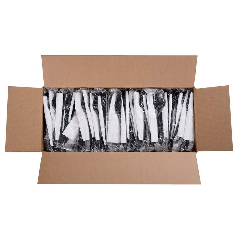 Daxwell Plastic Cutlery Kits, Medium Weight Polypropylene, Fork, Knife, Spoon,