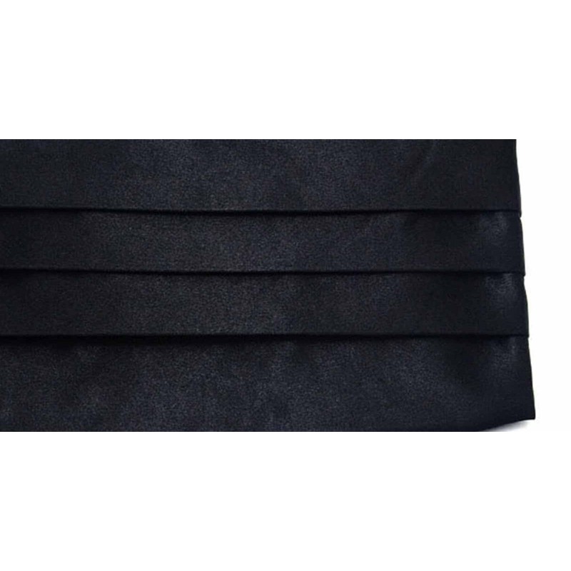 Men's Solid Multi-color Silk Cumberbund, Black, One Size