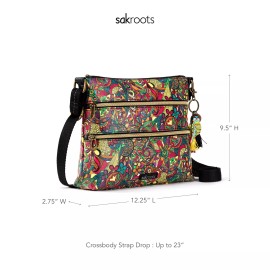 Sakroots Artist Circle Basic Crossbody Bag in Canvas, Multifunctiona