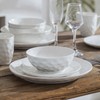 HOMBENE White Dinner Plates Set of 4, 10.5 inch Porcelain