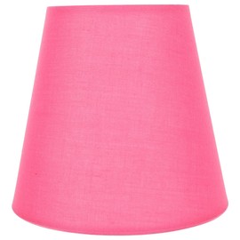 Generic Small Lamp Shade Clip on Bulb:Barrel Fabric Lampshade Double Mini Lamp Shade for Table Lamp,Chandeliers,Wall Lamp,5.50X5.50X5.11in, 14.00X14.00X13.00CM, Pink, D00412DMG40Y6PHXKSY21S