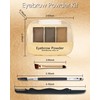 Eyebrow Powder Kit, Long Lasting Waterproof Eye Brow Tinting, 3