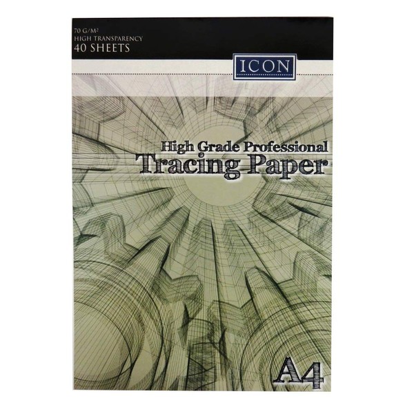 ICON A4 70gsm Professional TRACING Paper PAD 40 Sheets (1)