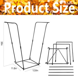 LFUTARI 1pc Metal Trash Bag Holder - Garbage Bag Holder Frame Holds 30-45 Gallon Plastic Bags-Multi-Use Outdoor Leaf Bag Stand for Yard Camping Garden Lawn Party Supplies