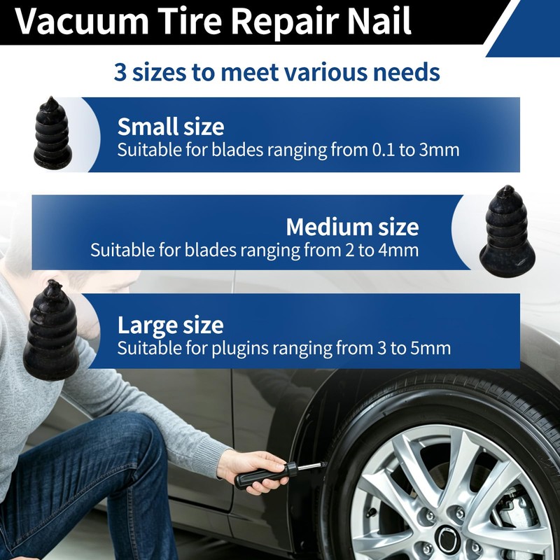 ZestEcho 86Pcs Tyre Repair Kit Rubber Nails Screws Puncture Tool