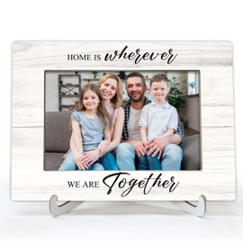 YSTEP Family Picture Frame - Wood 4x6 Home Is Wherever We Are Together