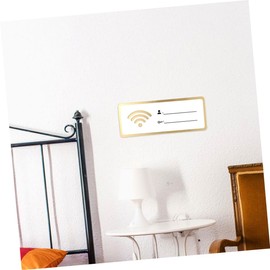 2 Piezas Señal Wifi Signo De Contraseña Wifi Para Invitados Recordatorio De Contraseña Wifi Letrero Wifi De Pared Soporte De Empujar Tirar Inalámbrico Oficina Acrílico