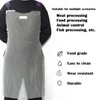 AWIORETON Chainmail Apron for Butcher, Cut Resistant Apron for Meat