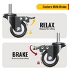 HOLKIE Stem Caster Wheels 2 inch Total Locking Casters Set