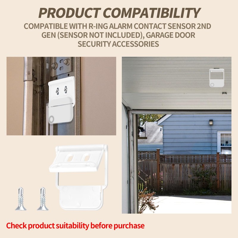 Garage Door Bracket Compatible with Ring Alarm Contact Sensor 2nd