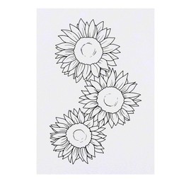 'Three Sunflowers' Temporary Tattoo - Water Resistant, Skin-Safe, Non-Toxic Transfer (TO00085243)