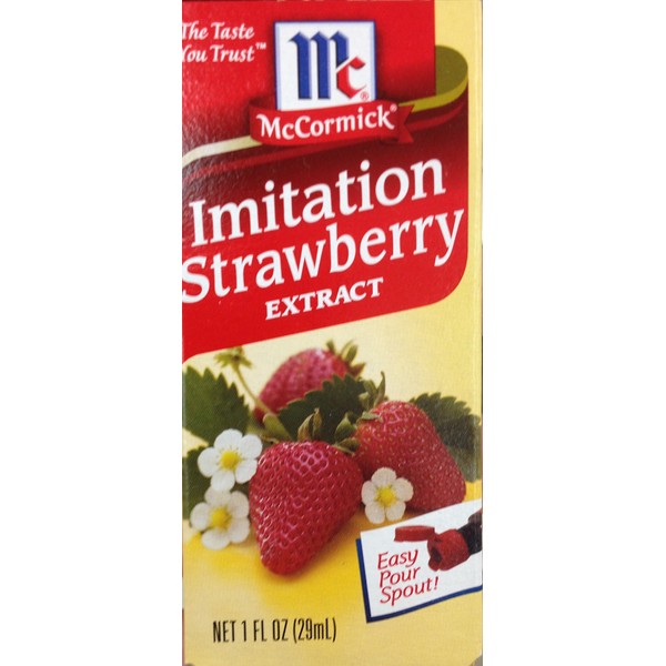 McCormick Strawberry Extract with Other Natural Flavors, 1 FL OZ (Pack of 6)