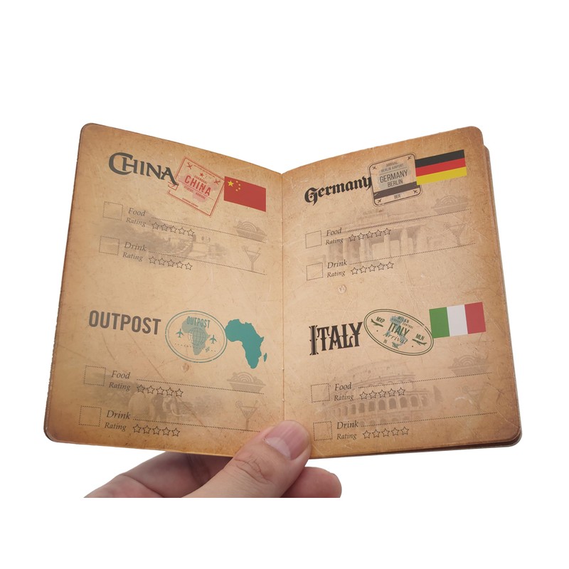 Drinking Around The World Passport With Cover, Pen & Lanyard
