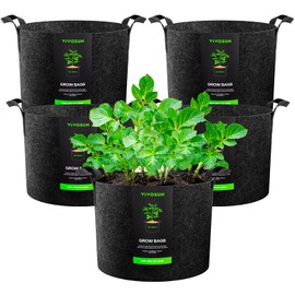 VIVOSUN 5-Pack 30 Gallons Grow Bags, Heavy Duty Thickened Nonwoven Fabric Pots with Handles