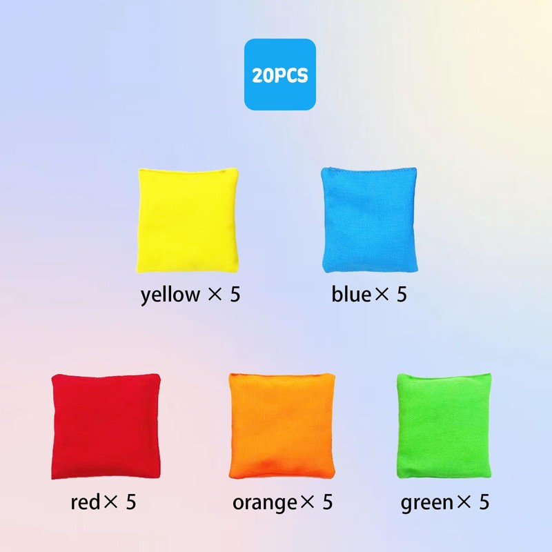Bean Bags Kids Throwing, 20 pcs 7cm*7cm Small Bean Bag