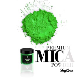 Grass Green Mica Powder for Epoxy Resin 56g / 2oz. Jar - Techarooz 2 Tone Resin Dye Color Pigment Powder for Lip Gloss, Nails, Colorant for Slime Bath Bombs Soap Making & Polymer Clay