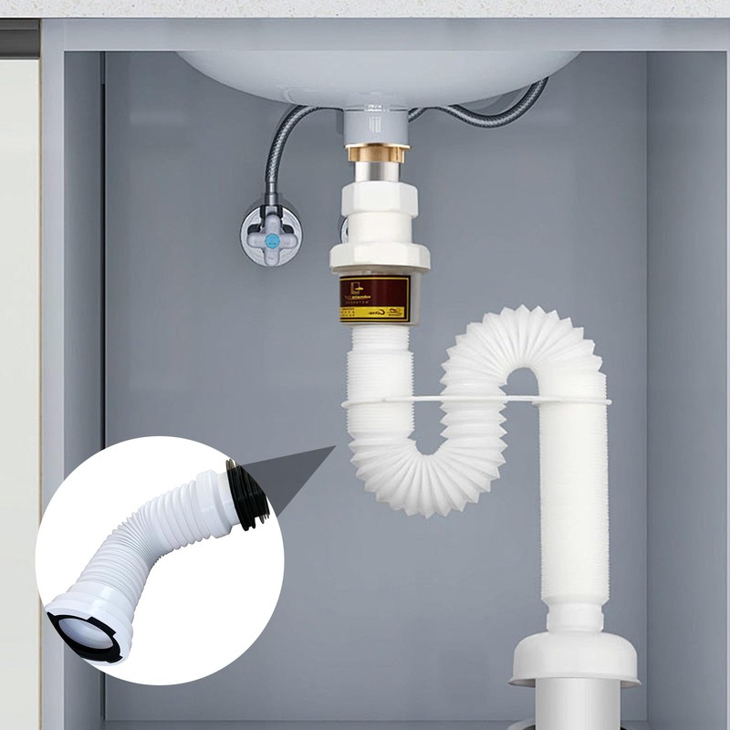 Toilet Waste Pipe Connector 260mm-500mm Toilet Pan Connector Universal WC